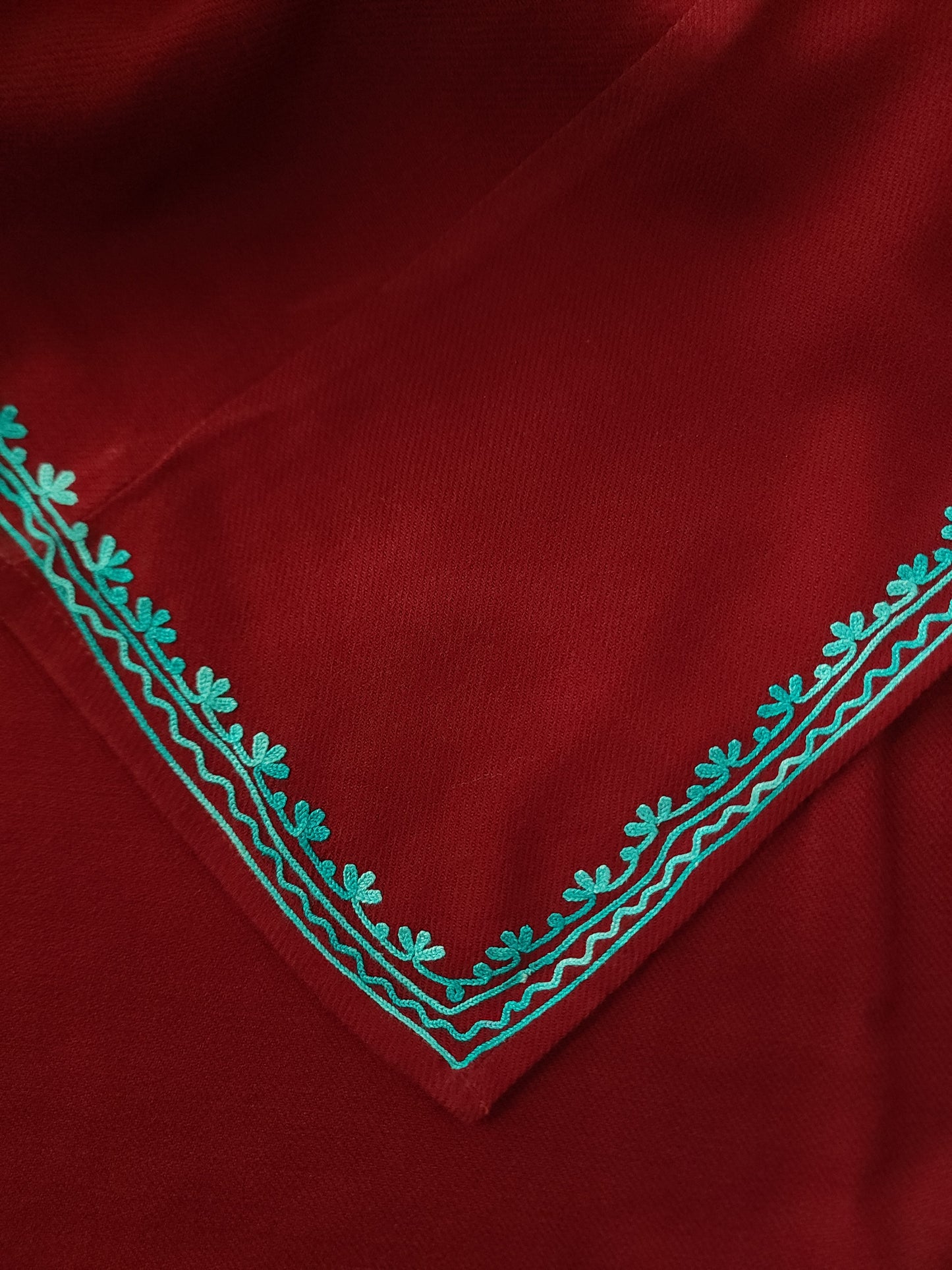 Handmade Maroon Pheran Designer