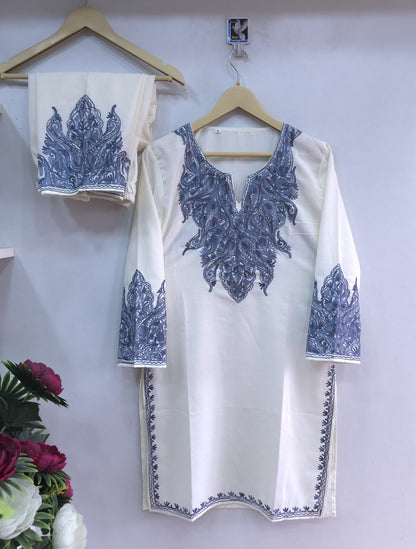 White Kashmiri Coordset